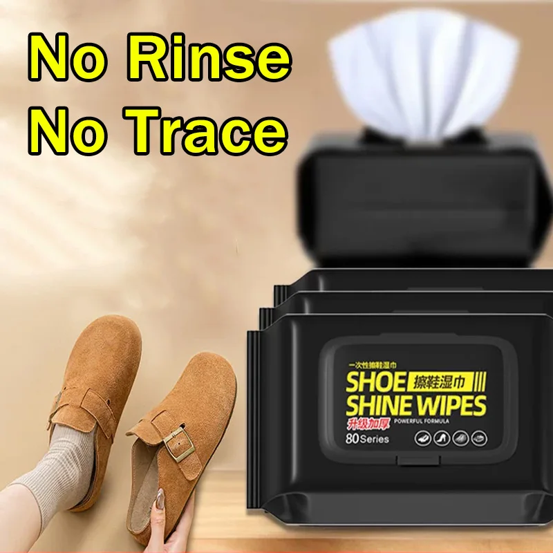 Sneaker Care Kit - Portable No-Rinse Shoe Cleaning Wipes Disposable
