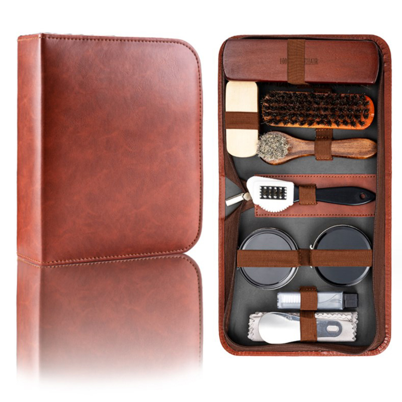 HorseHair Shoe Brush Set Leath - Sneaker Care Kit 评论和价格